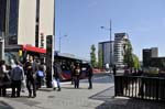 A new bus stop, Birmingham city centre.