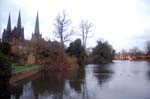 The Minster pool at Christmas.