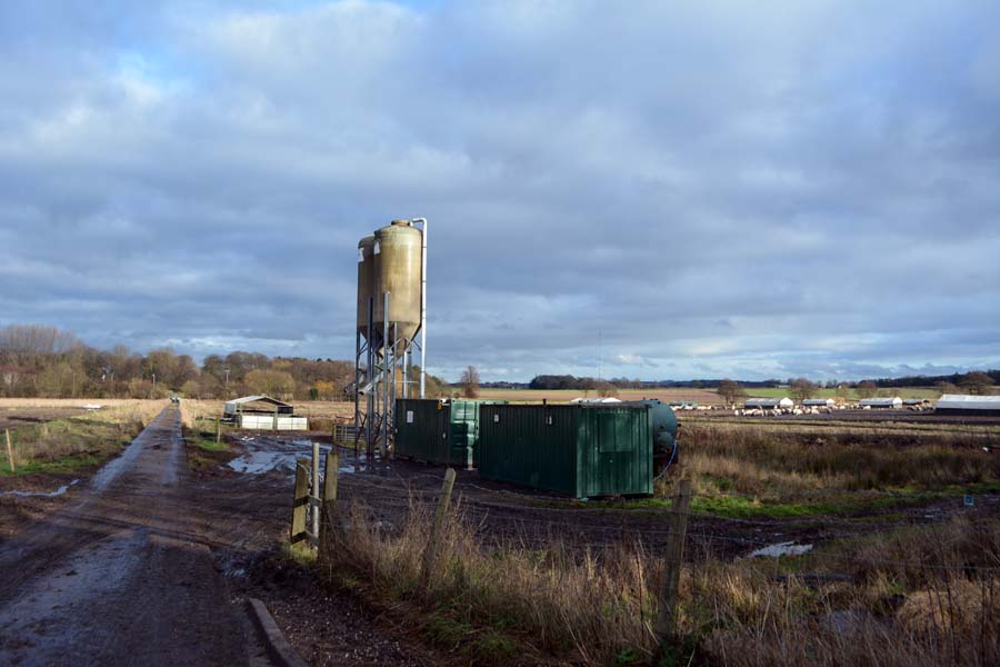 A pig farm near Lichfield.