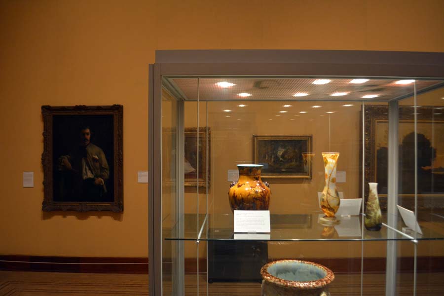 Orange pots, Birmingham museum and art gallery.