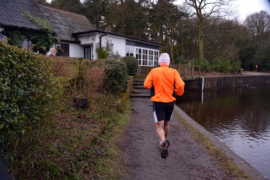 The runner, Bracebridge lake, Sutton park, Birmingham.