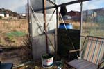 Just a tub of green paint, Erdington allotment.