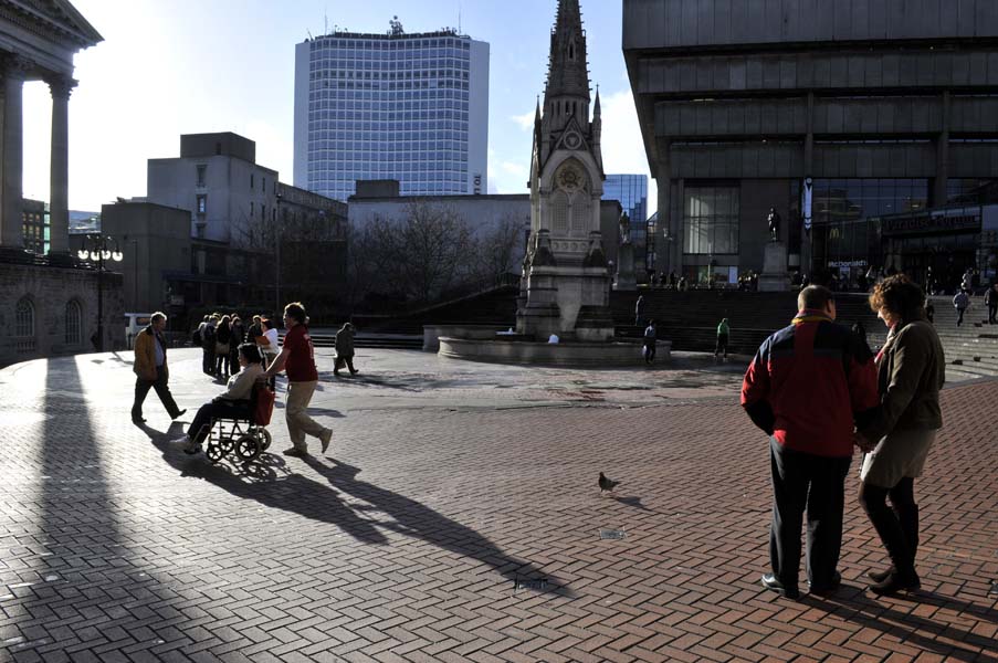 Chamberlain Square, Birmingham city centre.