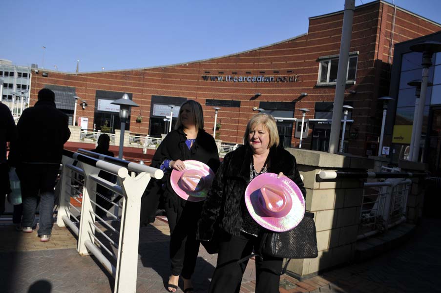 Ladies with pink hats, Hurst Street.