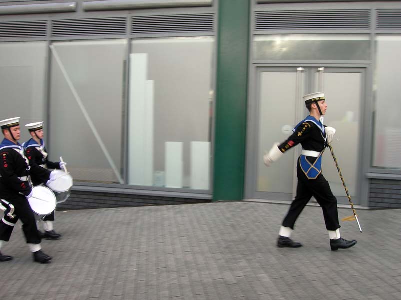 Marching band, Trafalgar day, the new Bull Ring.