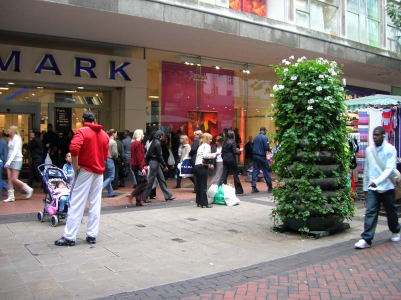 Shoppers in New Street.