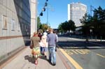 Girl in a bright dress, Broad Street.