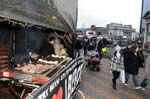 The burger stall, by the Memorial Hall.