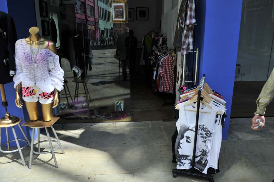 Clothes shop, the Custard Factory.