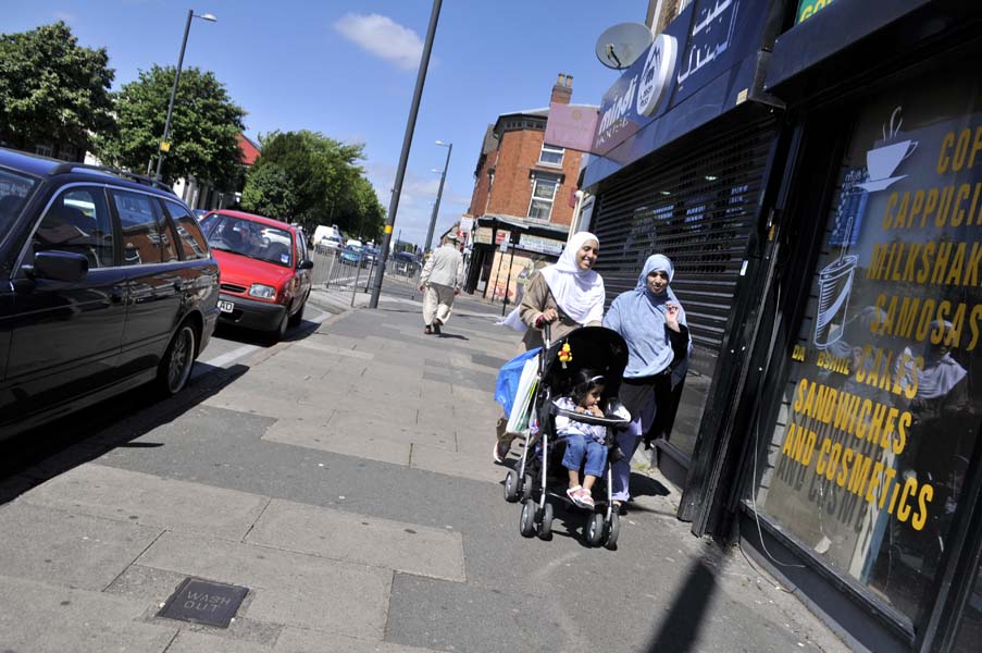 Happy shoppers, the Coventry Road.