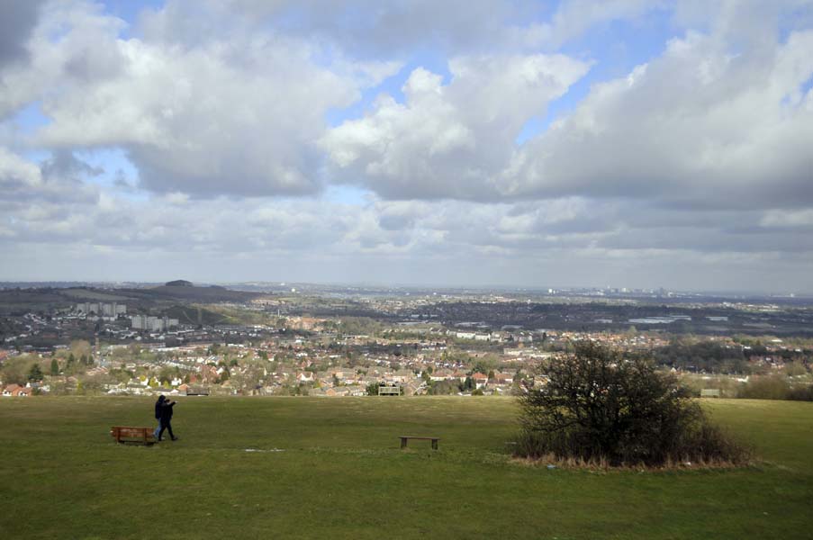 The city of Birmingham from the Lickey Hills.