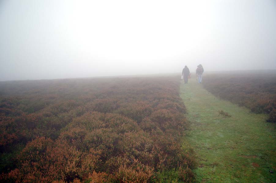 Walking to the slope.