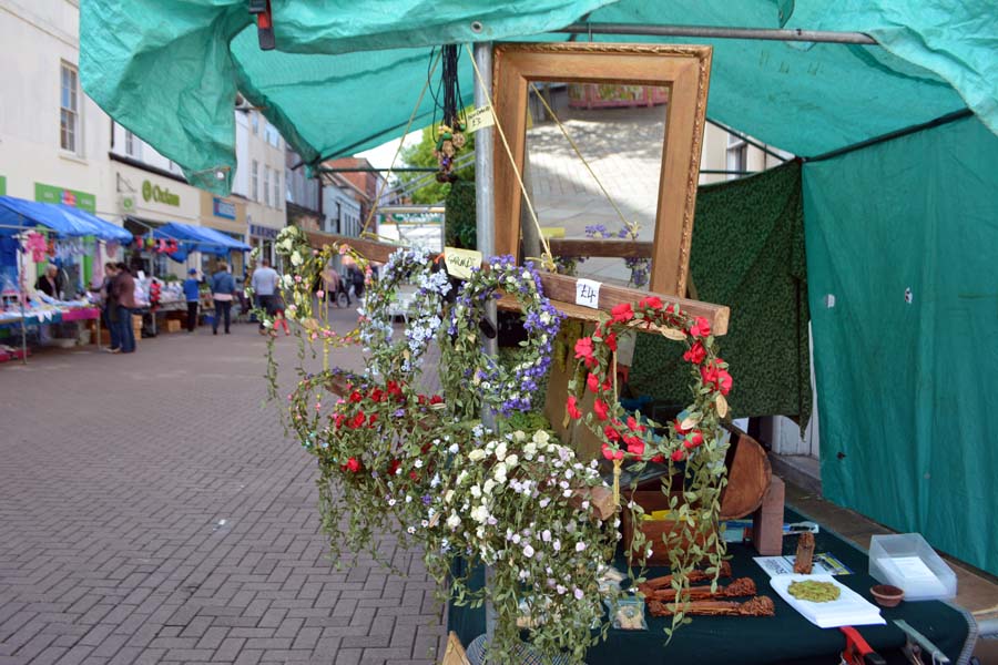 Flower crowns for sale, the Lichfield Greenhill Bower.