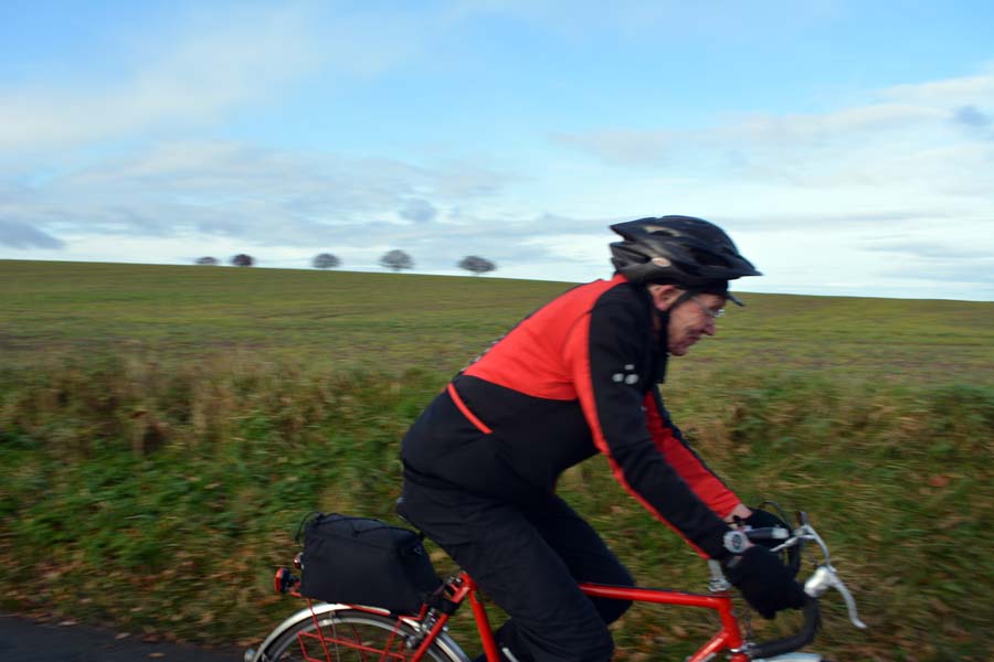 The happy cyclist, Staffordshire.