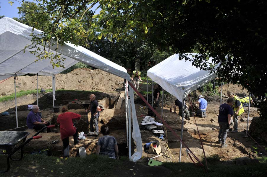 Archaeological dig, Polesworth Abbey.