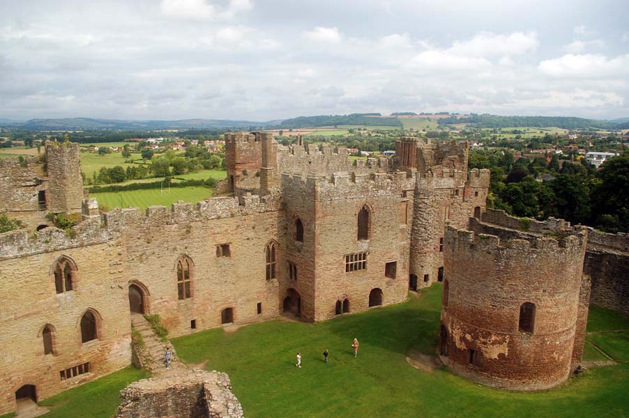 Bird's eye view, Ludlow castle.