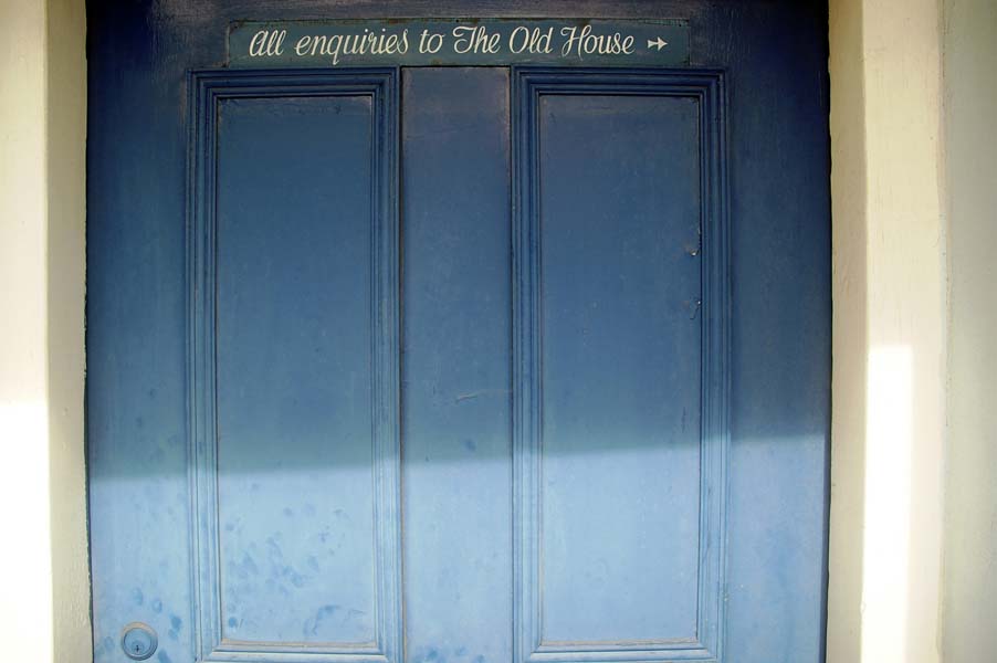 Blue door.