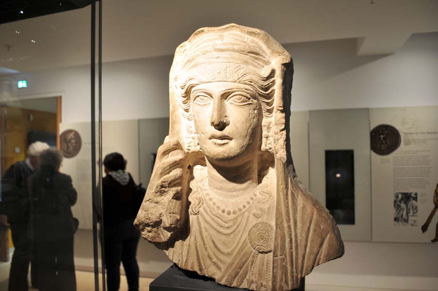 Sculpture from a tomb, Syria 8-120 AD, the Ashmolean, Oxford.