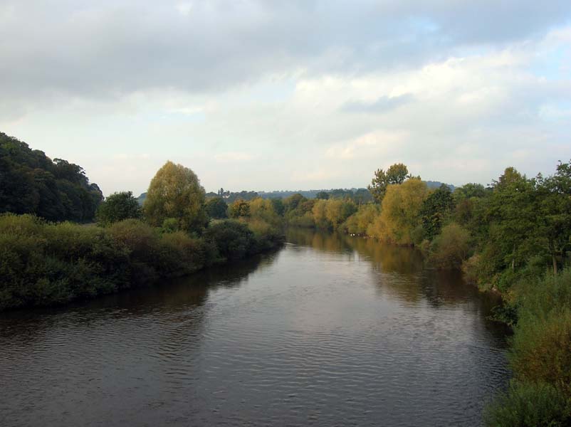 Slow moving, the river Severn.