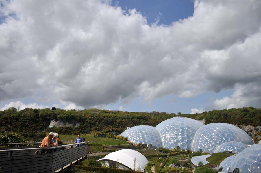 The viewing platform, the Eden project.