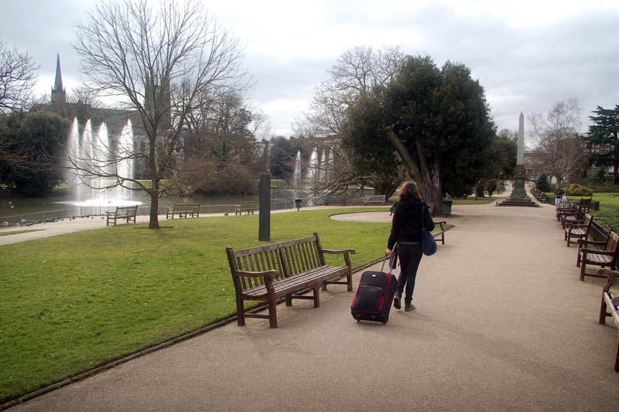 This park path was once the main street, Leamington Spa.