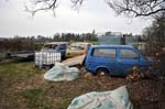 Abandoned three wheeler cars.