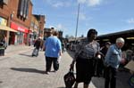 Lady in a striped top, Dudley.