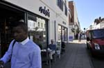 Man in a blue shirt, Leamington Spa.