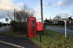 Old red phone box.