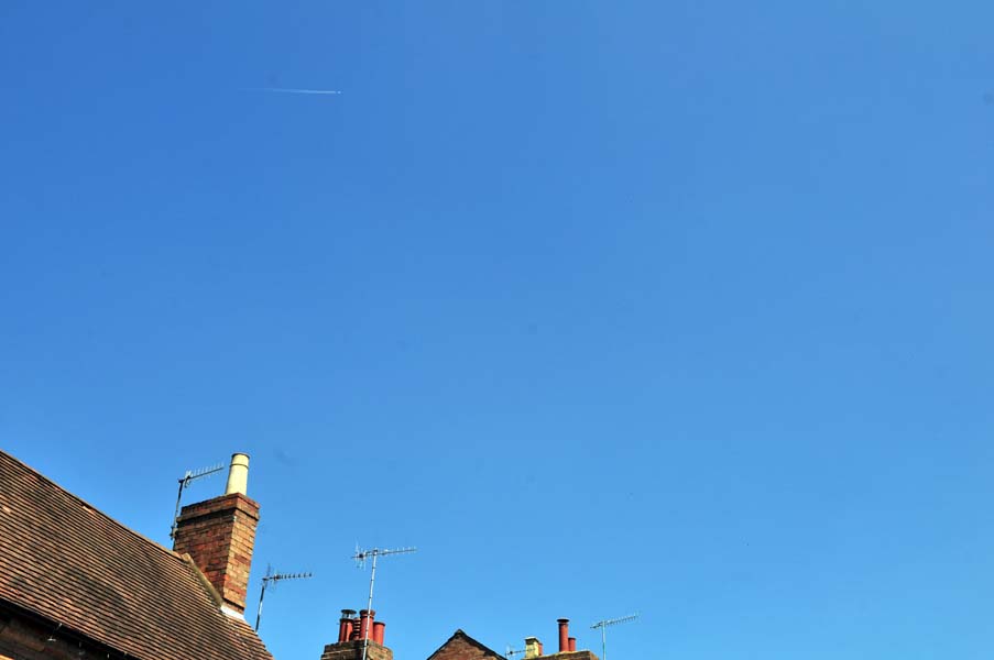 Flying high, Stratford upon Avon.