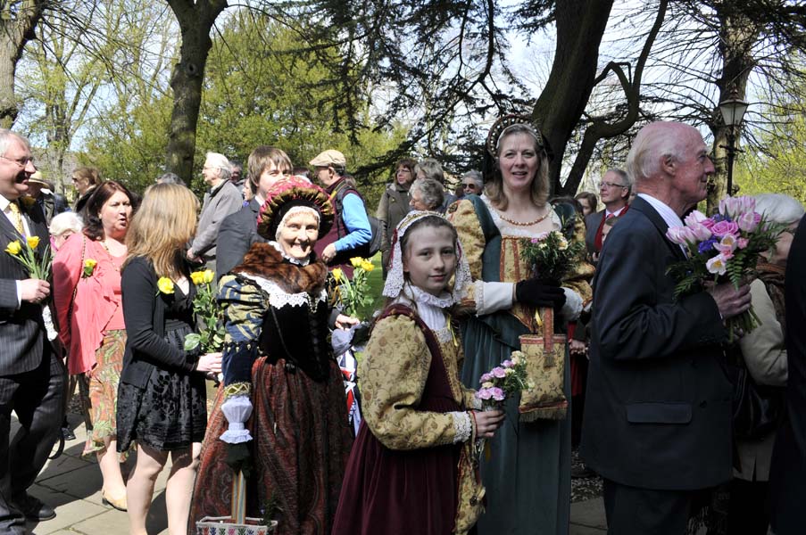 Girl with a lace hat, Shakespeare's birthday celebrations, Stratford.