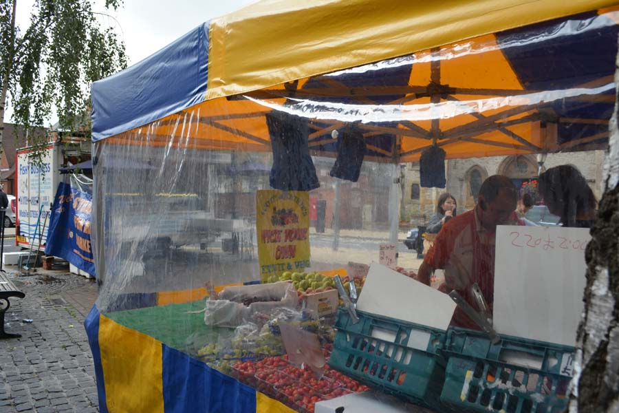 The fruit stall.