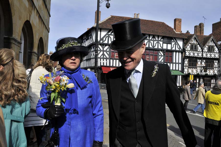 The light blue tie, Shakespeare's birthday celebrations, Stratford.