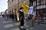 Holding tightly the banner, Shakespeare's birthday celebrations, Stratford.