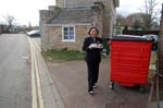 Lady with hot tea, Stratford.