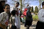 Looking at the camera, Shakespeare's birthday celebrations, Stratford.