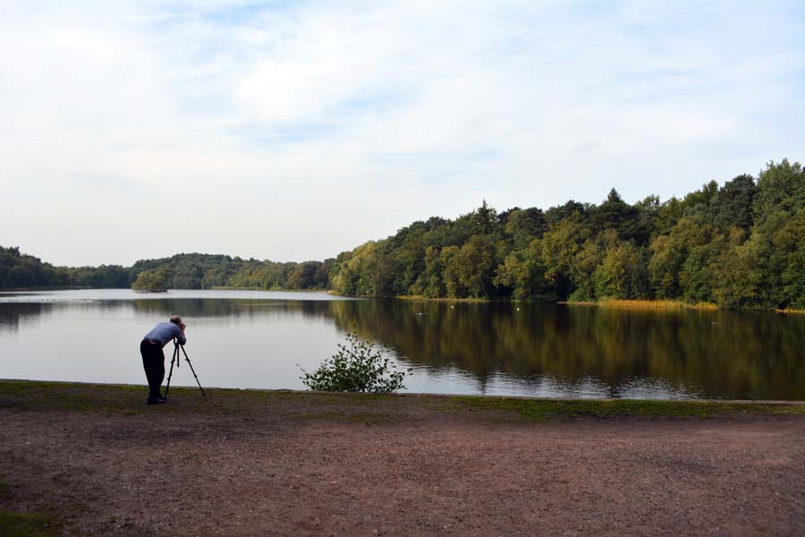 The photographer, Bracebridge lake, Sutton Park.